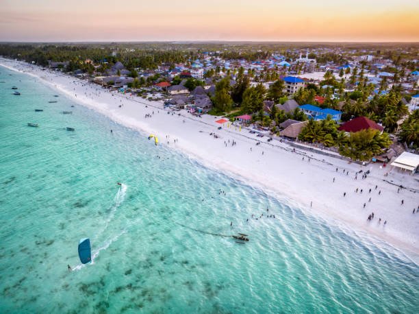 aerial view of Paje Zanzibar