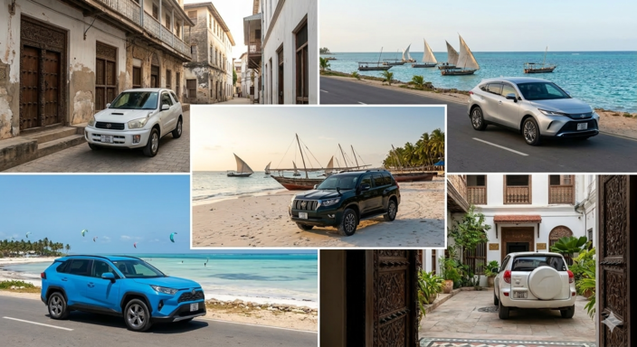 Zanzibar Rentals full car hire fleet including RAV4 and Prado